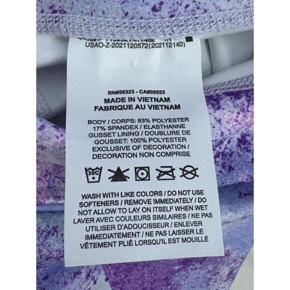 Nike Dri Fit Tight Fit Girls Tie Dye Printed Leggings Purple Blue sz L Stardust - Picture 9 of 13